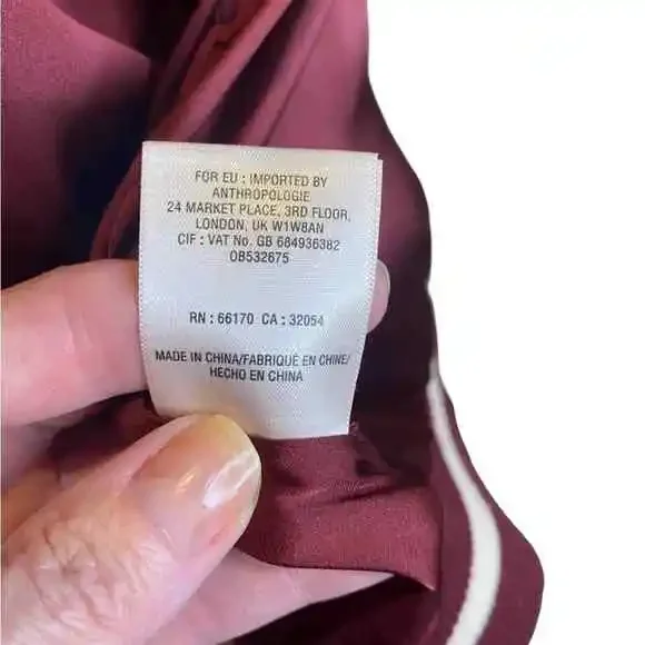 Anthropology Elevenses Solstice Embroidered Floral Bomber Jacket Size Small - Picture 13 of 15